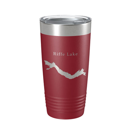 Riffe Lake Map Tumbler Travel Mug Insulated Laser Engraved Coffee Cup Washington 20 oz-18