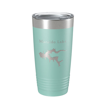 Maraldo Lake Map Tumbler Travel Mug Insulated Laser Engraved Coffee Cup Illinois 20 oz-12