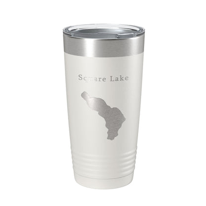 Square Lake Map Tumbler Travel Mug Insulated Laser Engraved Coffee Cup Maine 20 oz-7