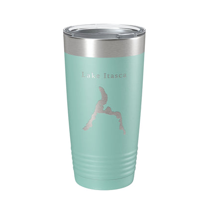 Lake Itasca Map Tumbler Travel Mug Insulated Laser Engraved Coffee Cup Minnesota 20 oz-12