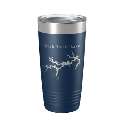 Mark Twain Lake Map Tumbler Travel Mug Insulated Laser Engraved Coffee Cup Missouri 20 oz-8
