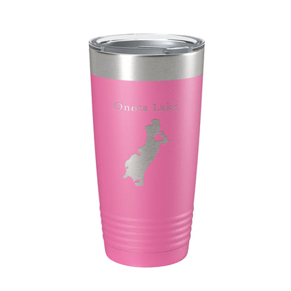 Onota Lake Map Tumbler Travel Mug Insulated Laser Engraved Coffee Cup Massachusetts 20 oz-11