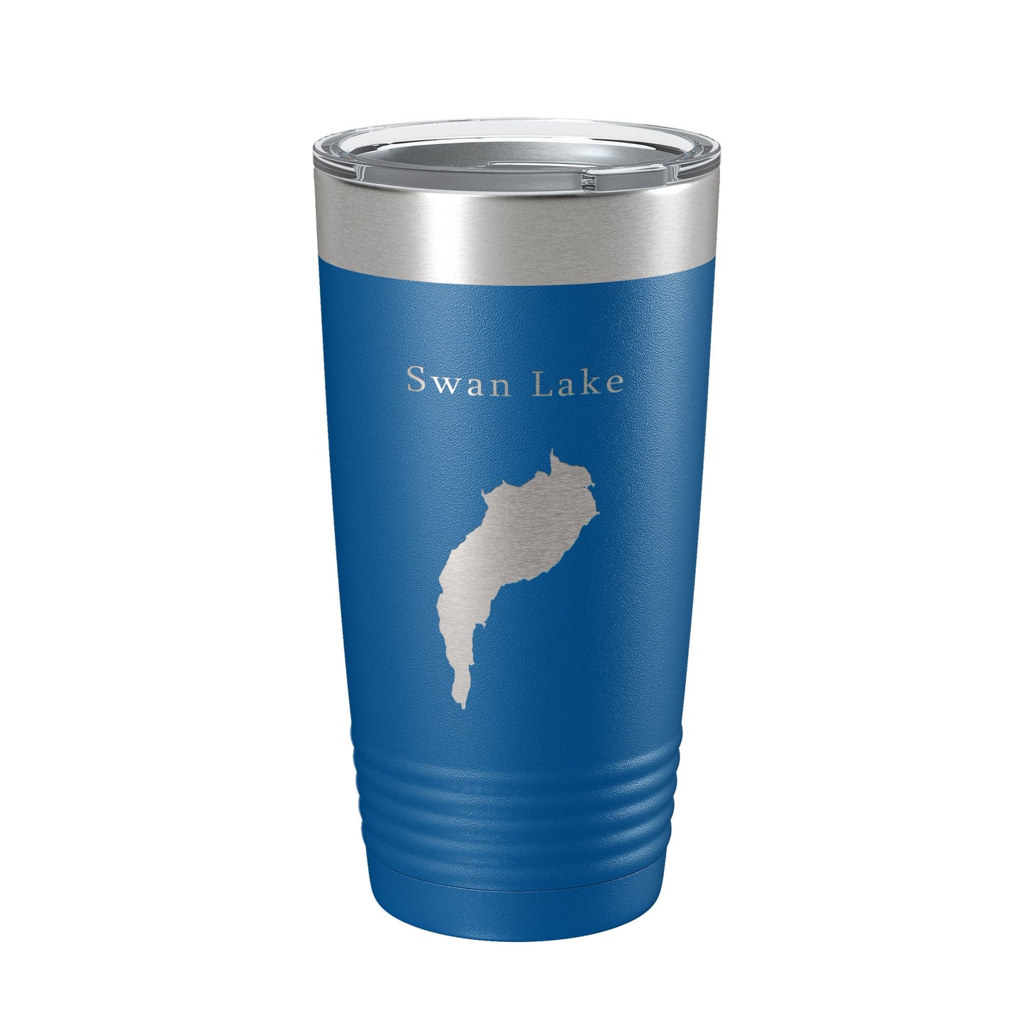 Swan Lake Map Tumbler Travel Mug Insulated Laser Engraved Coffee Cup Maine 20 oz-6