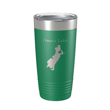 Onota Lake Map Tumbler Travel Mug Insulated Laser Engraved Coffee Cup Massachusetts 20 oz-9