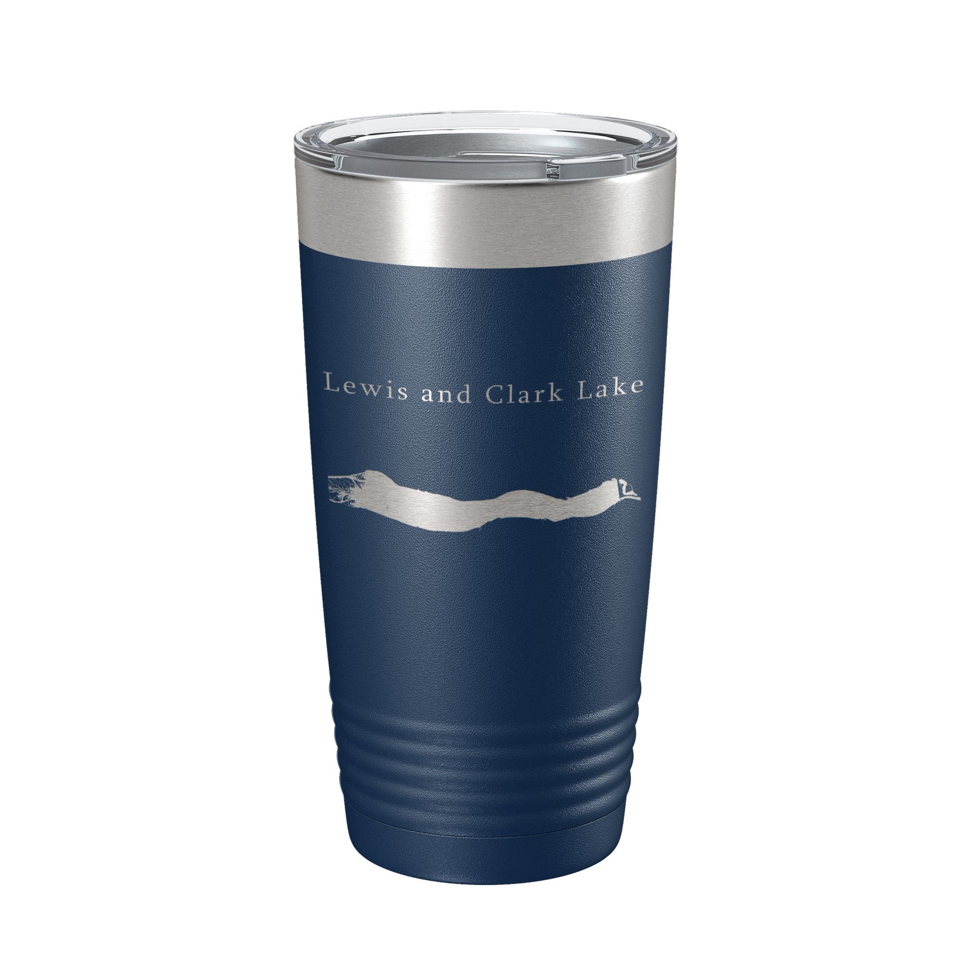 Lewis and Clark Lake Map Tumbler Travel Mug Insulated Laser Engraved Coffee Cup Nebraska South Dakota 20 oz-2