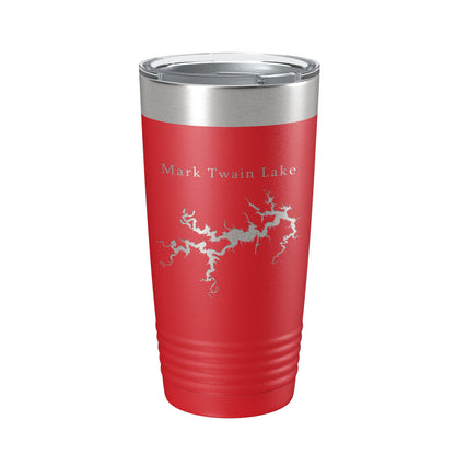 Mark Twain Lake Map Tumbler Travel Mug Insulated Laser Engraved Coffee Cup Missouri 20 oz-10